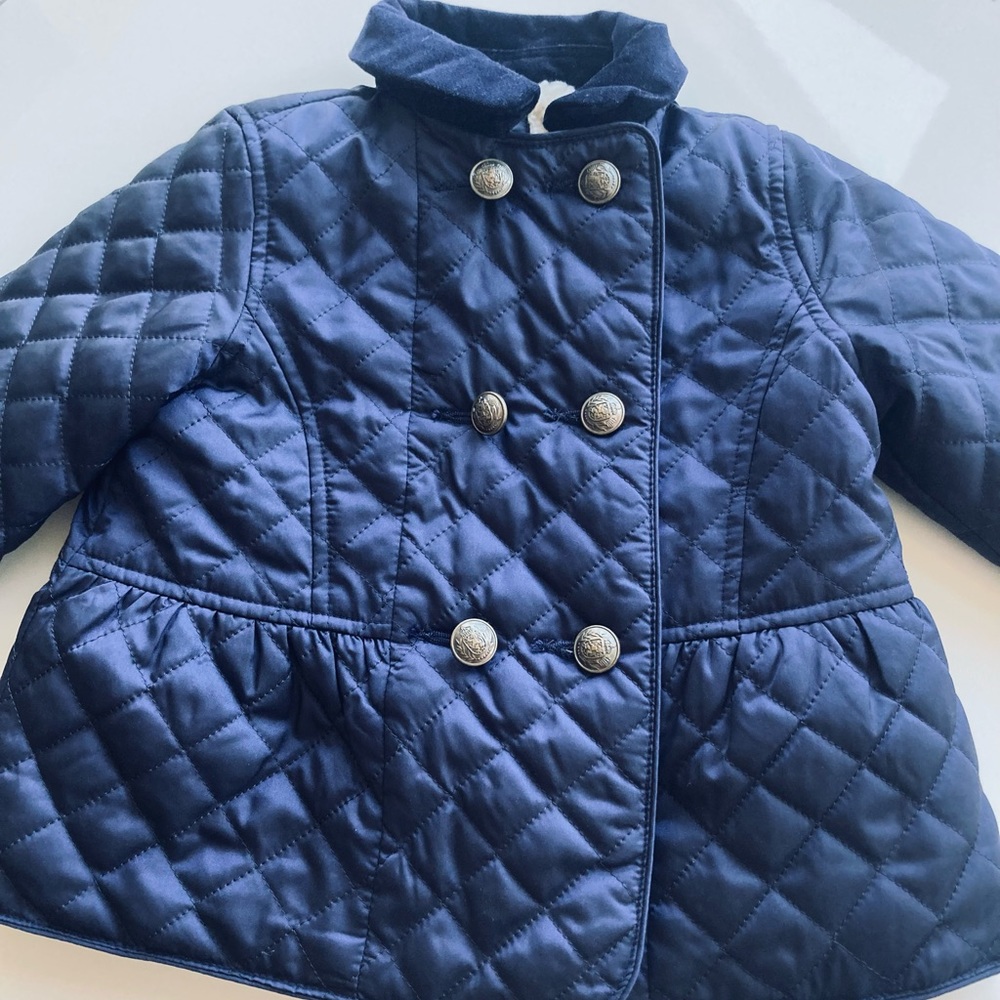 Inspired Toddler Fall Navy Quited Bomber Jacket